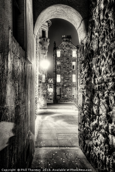 Lady Stairs Close, Edinburgh Old Town. Picture Board by Phill Thornton