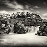 Buy canvas prints of Waterfall on the River Etive, No. 2. by Phill Thornton
