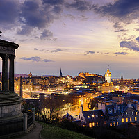 Buy canvas prints of Sunset over Edinburgh by Phill Thornton