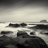 Buy canvas prints of Bass Rock on a stormy day. by Phill Thornton