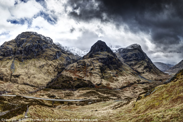 The Three Sisters of Glencoe no.2 Picture Board by Phill Thornton
