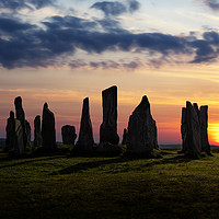 Buy canvas prints of Sunset over the  Callanish Standing Stones by Phill Thornton