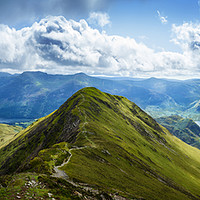 Buy canvas prints of Panoramic view of Whiteless Pike and beyond. by Phill Thornton