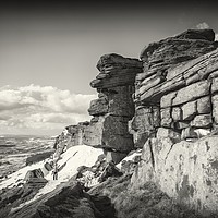 Buy canvas prints of Stanage Edge No. 1 B&W by Phill Thornton
