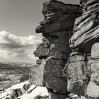 Buy canvas prints of Stanage Edge No. 2 B&W by Phill Thornton