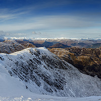 Buy canvas prints of Panoramic view from the summit of Ben Ledi by Phill Thornton