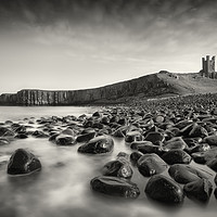 Buy canvas prints of Dunstanburgh Castle B&W. by Phill Thornton