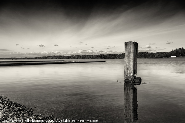Still waters of the Strathclyde country park B&W. Picture Board by Phill Thornton