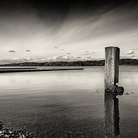 Buy canvas prints of Still waters of the Strathclyde country park B&W. by Phill Thornton