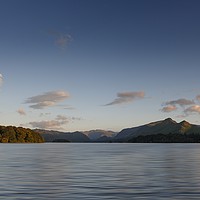 Buy canvas prints of Dusk skies over Derwent Water and Cat Bells  by Phill Thornton