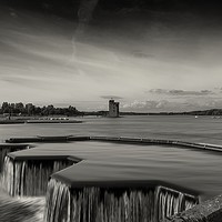 Buy canvas prints of Still waters of the Strathclyde country park B&W  by Phill Thornton