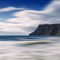 Buy canvas prints of Sea cliffs at Talisker Bay. by Phill Thornton