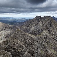 Buy canvas prints of Looking north along the Black Cuillin ridge.  by Phill Thornton