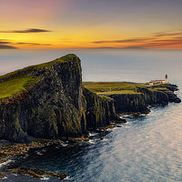 Buy canvas prints of Neist Point at sunset, Isle of Skye. by Phill Thornton