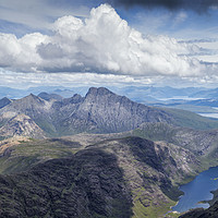 Buy canvas prints of Panoramic view from the summit of the Black Cuilli by Phill Thornton