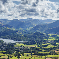 Buy canvas prints of Panoramic view of the northern Lake District by Phill Thornton