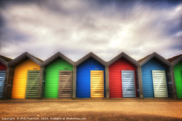 Blyth Beach Huts Picture Board by Phill Thornton