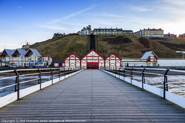 Saltburn Pier and Funicular railway Picture Board by Phill Thornton
