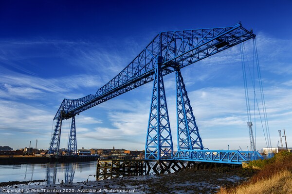 Blue skies above the Tees Transporter bridge. Picture Board by Phill Thornton