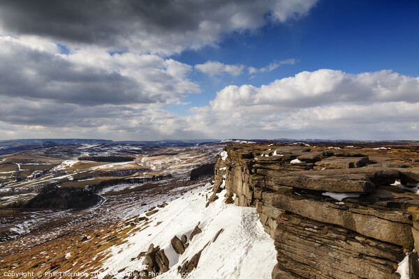 Winter view across Stanage Edge Picture Board by Phill Thornton