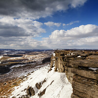 Buy canvas prints of Winter view across Stanage Edge by Phill Thornton