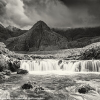 Buy canvas prints of Clam before the storm, Fairy Pools. B&W by Phill Thornton