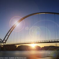 Buy canvas prints of Sunset behind the Infinity Bridge, Stockton-on Tee by Phill Thornton