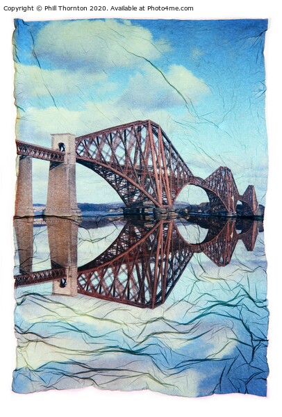 Polariod tarnsfer of the Forth Rail Bridge. Picture Board by Phill Thornton