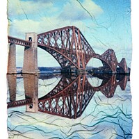 Buy canvas prints of Polariod tarnsfer of the Forth Rail Bridge. by Phill Thornton