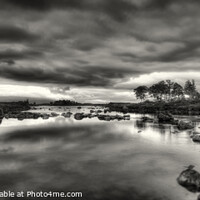 Buy canvas prints of Rannch Moor No.1 B&W. by Phill Thornton