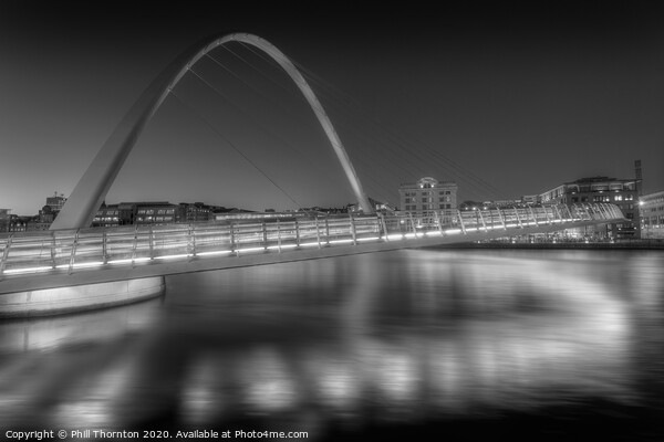 Gateshead Millennium Bridge. (B&W). Picture Board by Phill Thornton