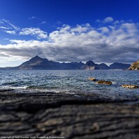 Buy canvas prints of Black Cuillins and blue skies from Elgol by Phill Thornton