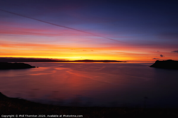 Majestic Sunset over Uig Bay, Isle of Skye. No. 2 Picture Board by Phill Thornton