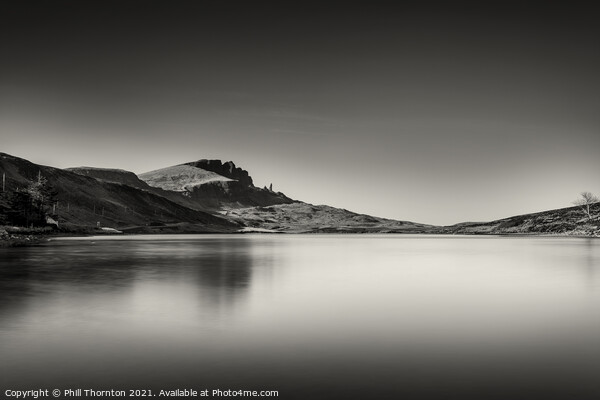 The Old Man of Storr No. 2 Monochrome. Picture Board by Phill Thornton