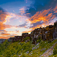 Buy canvas prints of Curbar Edge at Sunset by Scott Paul