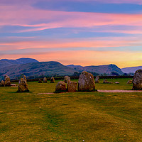 Buy canvas prints of Sunset over Castlerigg Stone Circle by Scott Paul