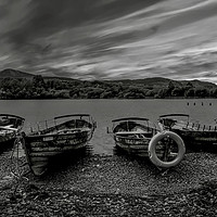Buy canvas prints of Derwent Water Rowing Boats by Scott Paul