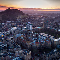 Buy canvas prints of Sunrise over Arthur's Seat in Edinburgh by Richard Nicholls