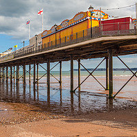 Buy canvas prints of Paignton pier and beach by Steve Mantell