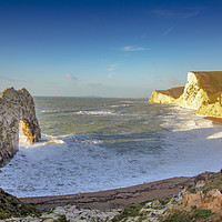 Buy canvas prints of Durdle Door at dawn by Steve Mantell