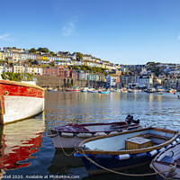 Buy canvas prints of Fishing boats in Devon harbour by Steve Mantell