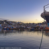 Buy canvas prints of Fishing port sunset by Steve Mantell