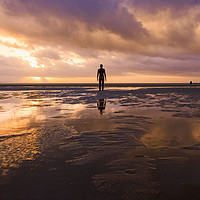 Buy canvas prints of Statue at Crosby Beach by Carl Johnson