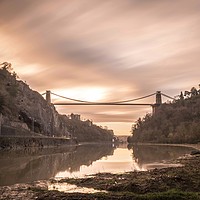 Buy canvas prints of Clifton Suspension Bridge Sunrise by Keith Rugman