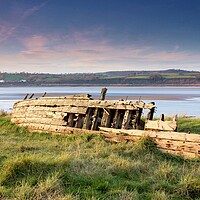 Buy canvas prints of Purton Ships’ Graveyard - Severn Collier by Susan Snow
