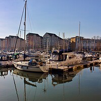 Buy canvas prints of Portishead Marina by Susan Snow