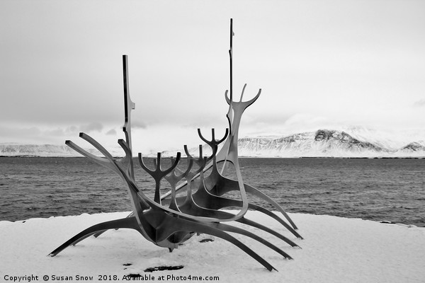 The Sun Voyager Sculpture, Reykjavic Picture Board by Susan Snow