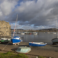 Buy canvas prints of Moored at Conwy Quay by Mike Hughes
