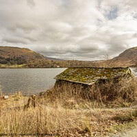 Buy canvas prints of Old boat House on Grassmere by Mike Hughes