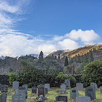 Buy canvas prints of Patterdale Church yard by Mike Hughes